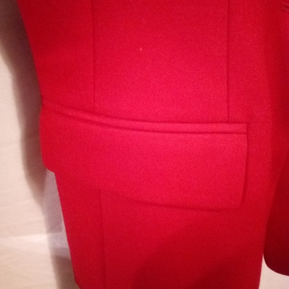 Pendleton Red 100% Wool Blazer Size 10 - Picture 5 of 7